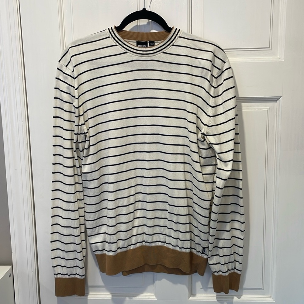 Hugo Boss - Knitted Long Sleeve Striped Shirt (Fits like M)
